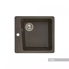 Мойка Акватон Парма 470x510 керамогранит, 1 чаша, квадратная, цвет кофе