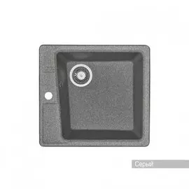Мойка Акватон Парма 470x510 керамогранит, 1 чаша, квадратная, цвет серый