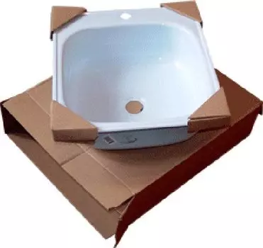 Мойка стальная эмалированная 500х500 с кронштейнами