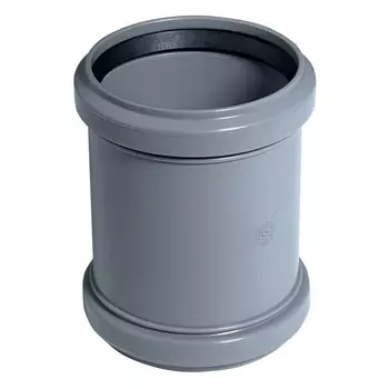 Муфта D75мм соединительная полипропилен (серая)