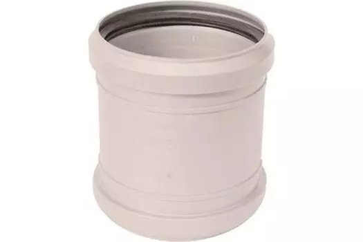 Муфта канализационная Силикон двухраструбная, D 50, полипропилен, бесшумная