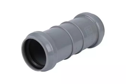 Муфта канализационная Синикон D 32 мм надвижная полипропилен (серая)