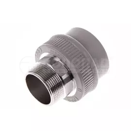 Муфта полипропилен 50х1.1/2" НР под ключ, серая