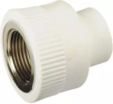 Муфта полипропиленовая Кросс 20х3/4" ВР, белая