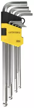 Набор длинных имбусовых ключей STAYER