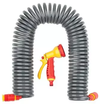 Набор поливочный спиральный шланг GRINDA