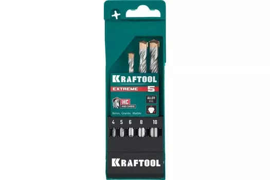 Набор сверл по бетону KRAFTOOL