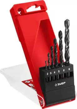 Набор сверл по металлу Зубр Мастер 29605-H6 сталь Р4М2, класс В, 6шт(2-8мм)