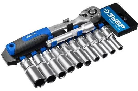 Набор торцовых головок Зубр Профессионал ТБ-12У 27650-H12 12 предм.