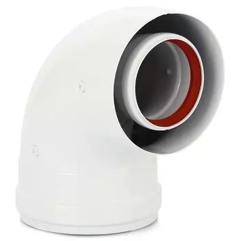 Начальный коаксиальный отвод 90* D60/100 мм. Для ECO Classic/Nova (MT71410141)