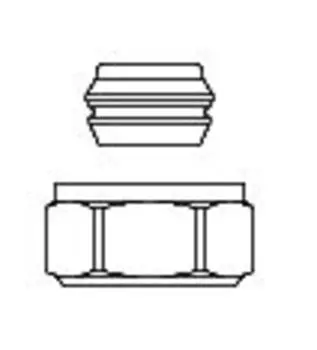 Накидная гайка 15мм никелированная