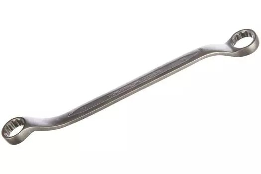 Накидной гаечный ключ изогнутый Зубр 13 x 14 мм