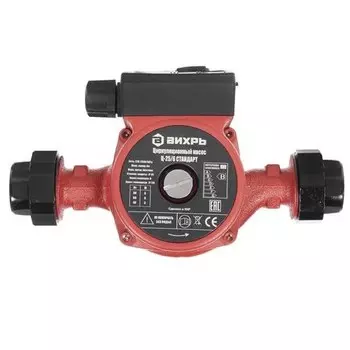 Насос циркуляционный Вихрь Ц-25/6 Стандарт 68/7/7 H-5м, 50л/мин, 90Вт