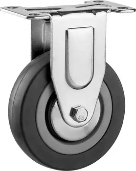 Неповоротное колесо Зубр 30956-100-F резина/полипропилен d=100 мм г/п 65 кг