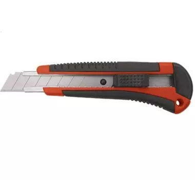 Нож технический Курс Тренд 10174, 18 мм усиленный, прорезиненный