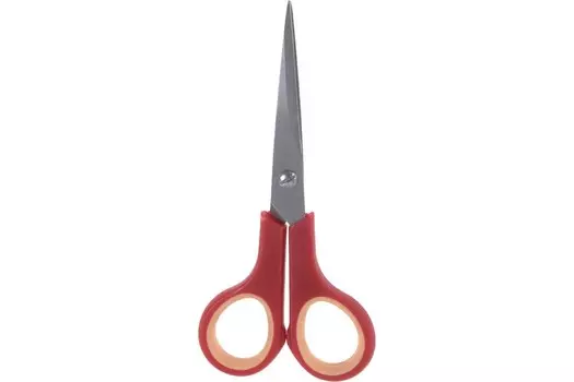 Ножницы Курс 67328 бытовые нержавеющие прорезиненные ручки, толщина лезвия 1,4 мм, 135 мм