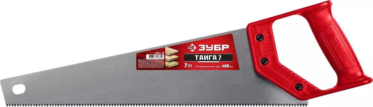 Ножовка универсальная Зубр "ТАЙГА-7" 15081-40 400 мм,7TPI, закаленный зуб