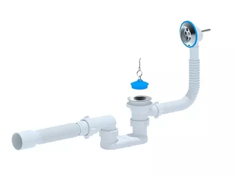 Обвязка д/ванны Ани-пласт Варяг C6055 1.1/2"*40 мм с вып. и пер. плоск. с гибк. трубой 40/50 мм