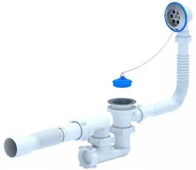 Обвязка для ванны Ани-Пласт E255 1.1/2"х 40 мм, с выпуском и переливом