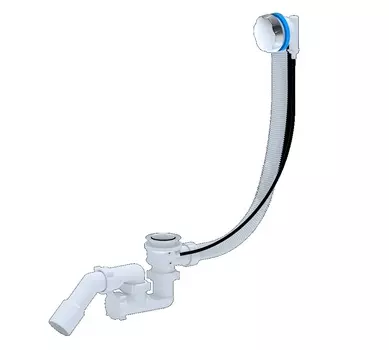 Обвязка для ванны Ани-пласт EM321 D40/50мм полуавтомат, с трубой 45*, перелив 580 мм, с регулируемым сифоном