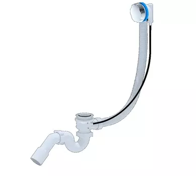 Обвязка для ванны Ани-пласт EM411 D40/50мм полуавтомат, с трубой 45*, перелив 580 мм, с прямоточным сифоном