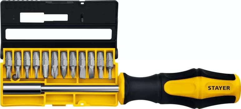 Отвертка-битодержатель STAYER