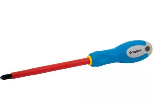 Отвертка диэлектрическая Профессионал 25262-3-150_z01 до 1000В, трёхкомпонентная рукоятка, PH 3 x 150 мм