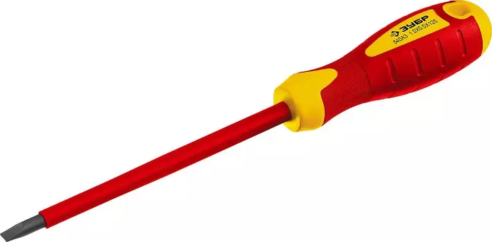 Отвертка диэлектрическая Зубр "Профессионал" "ПРОФИ ЭЛЕКТРИК" 25261-5.5-125_z01 до 1000В, Cr-V, SL 5 x 125 мм