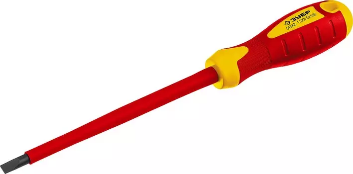Отвертка диэлектрическая Зубр "Профессионал" "ПРОФИ ЭЛЕКТРИК" 25261-6.5-150_z01 до 1000В, Cr-V, SL 6 x 150 мм