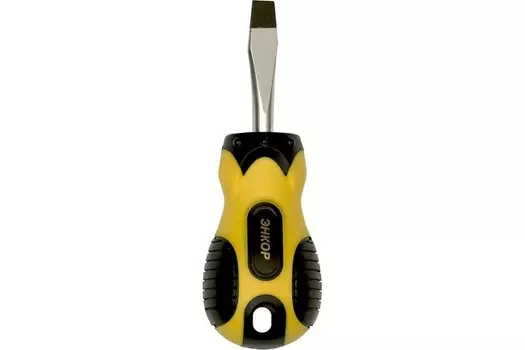 Отвертка Энкор 19504 шлицевая 1,0х6,0х38 мм с двухкомпонентной рукояткой