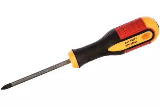 Отвертка Энкор 19671 РН1x75 мм трех компонентная рукоятка
