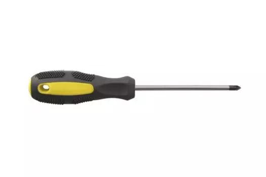 Отвертка Курс Мастер 53772, CrV сталь, прорезиненная ручка 4х100 мм РН1