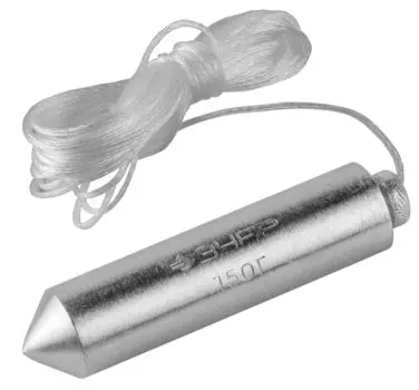 Отвес Зубр "Мастер" 0636-200_z01 строительный со шнуром, в пластиковом контейнере, 200 г