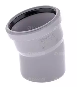 Отвод D110х15* полипропилен (серый)