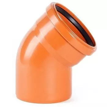 Отвод D200х30* поливинилхлорид (рыжий)