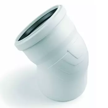 Отвод D50х45* полипропилен (белый)