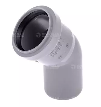 Отвод D50х45* полипропилен (серый)