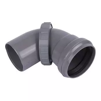 Отвод канализационный Силикон D 110х110 универсальный, полипропилен (серый)