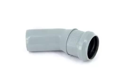 Отвод канализационный Силикон D 32х30° полипропилен (серый)
