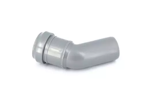 Отвод канализационный Силикон D 40х30° полипропилен (серый)