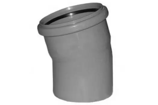 Отвод канализационный Силикон D 50х30° полипропилен (серый)
