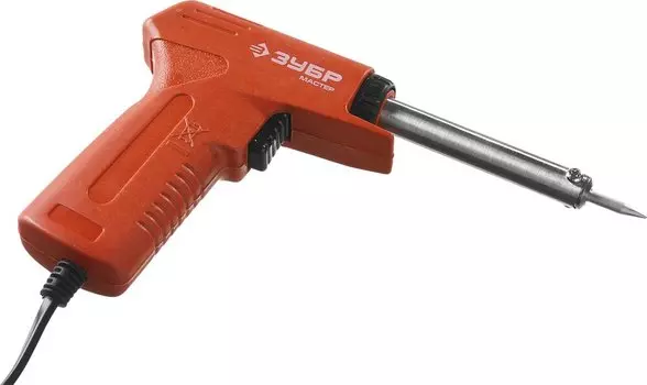 Паяльник Зубр Мастер 55404 2 уровня мощности, пистолетная рукоятка, 30 - 70 Вт