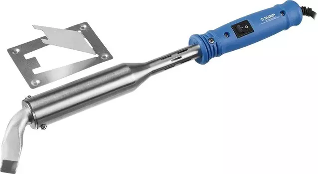 Паяльник Зубр Профессионал 55301-300 с выключателем, пластмассовой рукояткой и долговечным жалом, 300Вт, клин