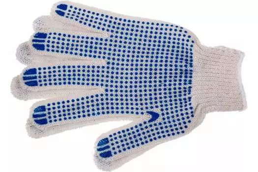 Перчатки 67715 трикотажные, с ПВХ точкой, 10 класс