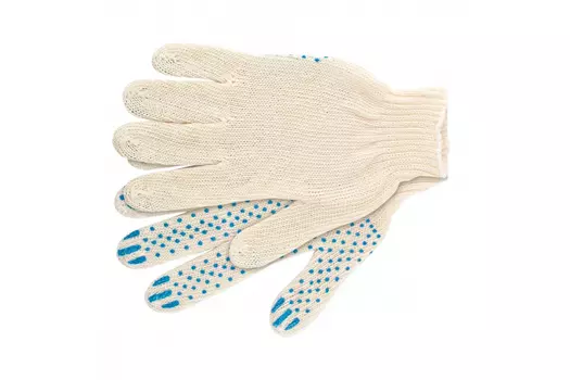 Перчатки 67772 трикотажные, с ПВХ точкой, 7 класс