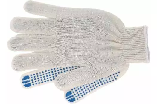 Перчатки 67785 трикотажные, с ПВХ точкой, 10 класс