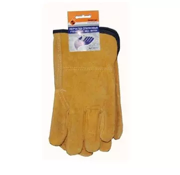 Перчатки Энкор 58731, спилковые, мех мутон