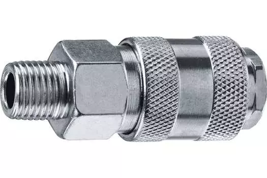 Переходник Зубр Профессионал 64911-1/4 1/4?M - рапид муфта