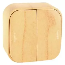 Переключатель двухклавишный на два направления Дерево