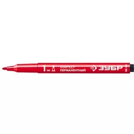 Пермаментный маркер Зубр МП-100 06320-3 красный, 1 мм заостренный